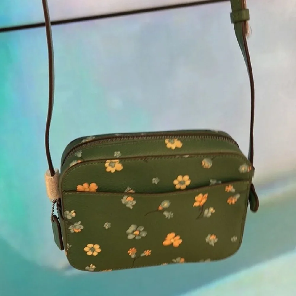 Coach Mini Camera Bag With Mystical Floral Print Green Multi - Picture 3 of 16